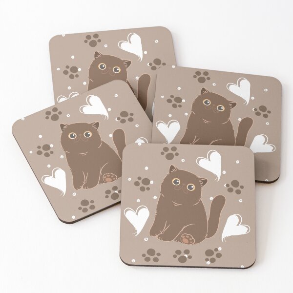 Item preview, Cute Chocolate Brown Exotic Shorthair Persian Cat  designed and sold by lulululupaint.