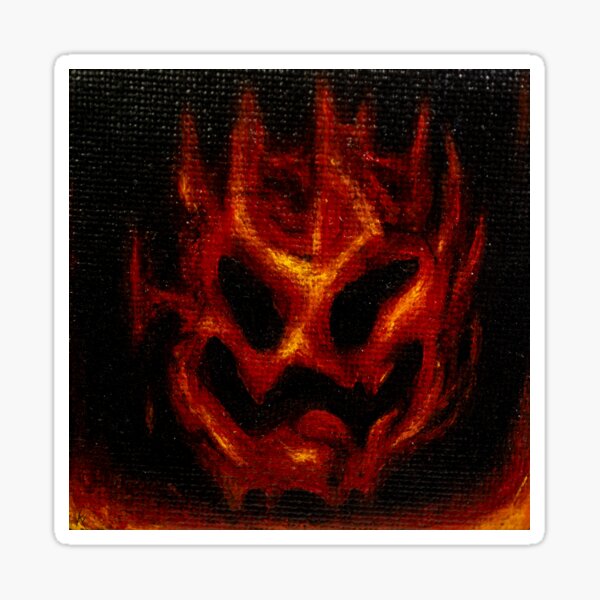 Lethal Lava Land Oil Painting Sticker