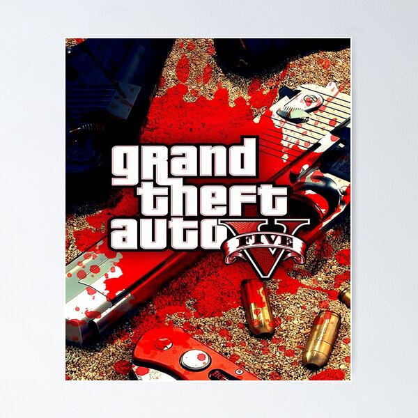 GTA5 Poster Grand Theft Auto Mapa Pintura Canvas, Video Game