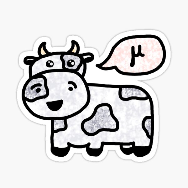 Cow says "Mu" Sticker