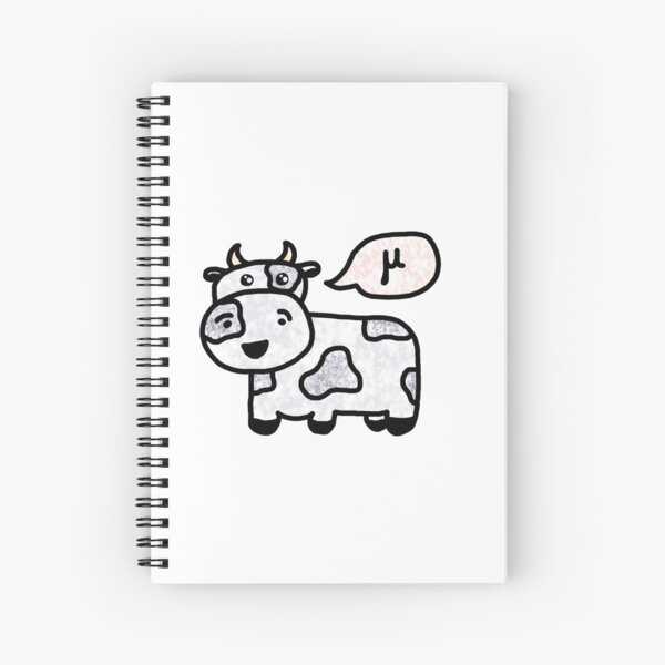 Item preview, Cow says "Mu" designed and sold by Rebecca Biddle.
