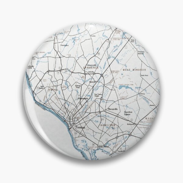 Item preview, Vintage Map of Mercer County NJ (1985) designed and sold by BravuraMedia.