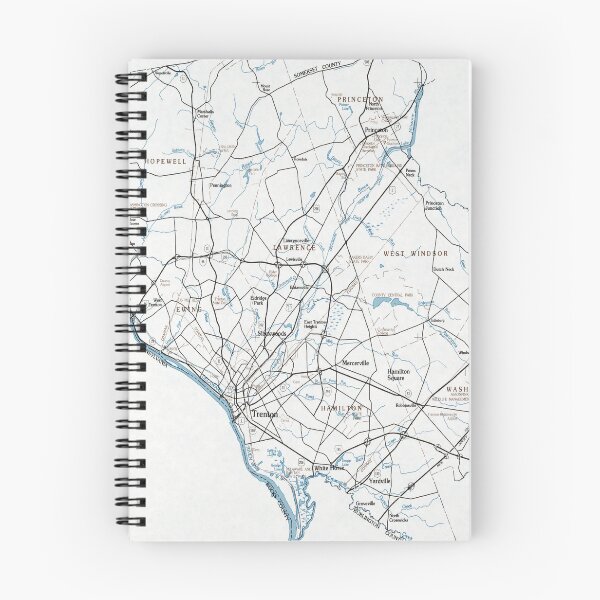 Item preview, Vintage Map of Mercer County NJ (1985) designed and sold by BravuraMedia.