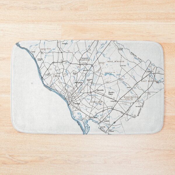 Item preview, Vintage Map of Mercer County NJ (1985) designed and sold by BravuraMedia.