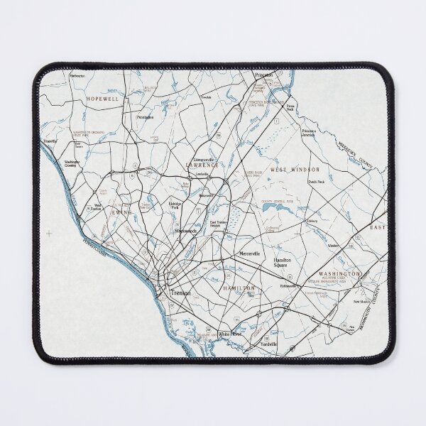 Item preview, Vintage Map of Mercer County NJ (1985) designed and sold by BravuraMedia.