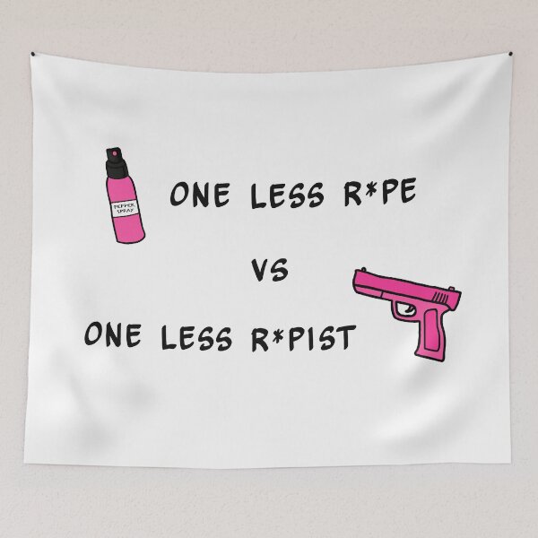 Item preview, One less r*pe vs one less r*pist designed and sold by LibertyCapital.