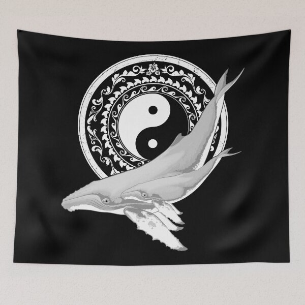 Item preview, Yin Yang humpback whales designed and sold by NicGrayGraphic.