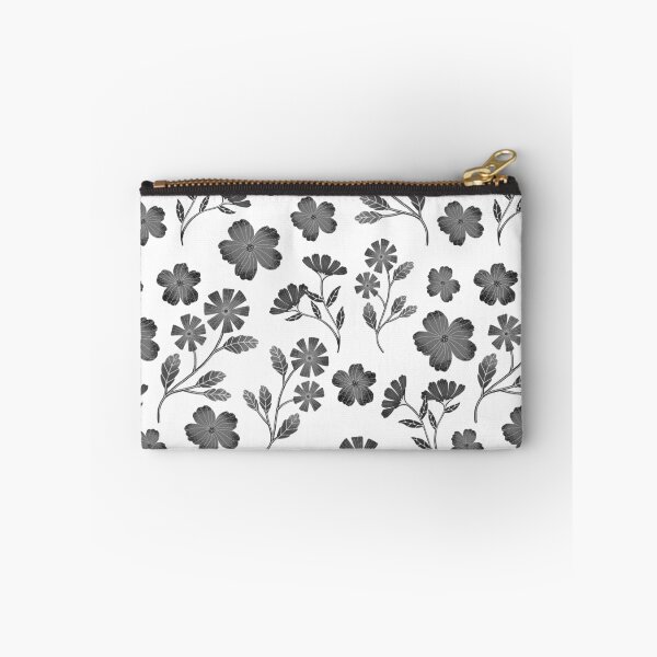Item preview, Simple black white floral pattern designed and sold by pinkyfish1010.