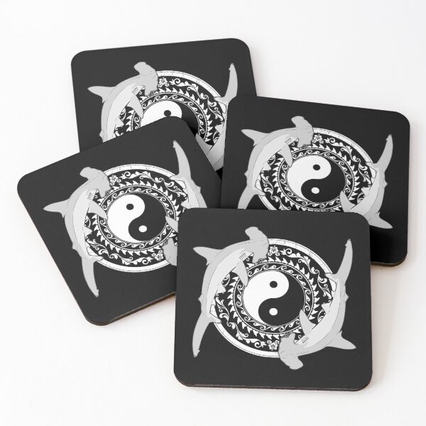 Item preview, Yin Yang Hammerhead Sharks designed and sold by NicGrayGraphic.