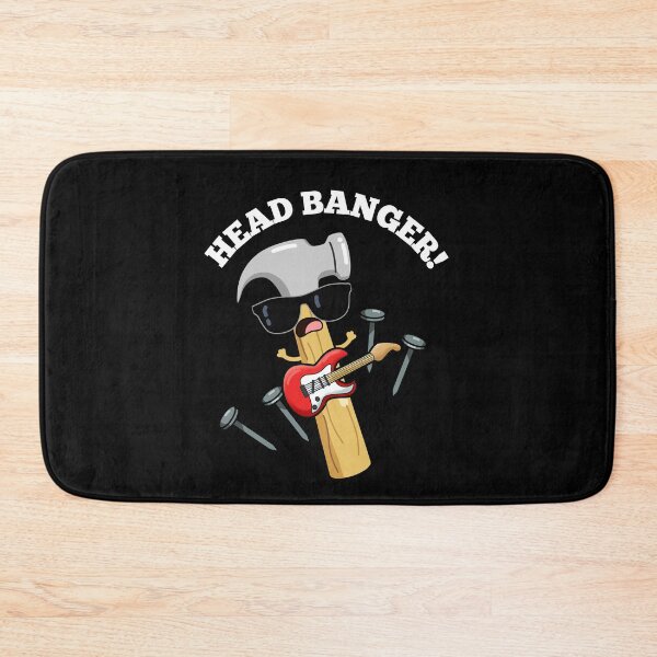 Item preview, Head Banger Funny Music Puns (Dark BG) designed and sold by punnybone.