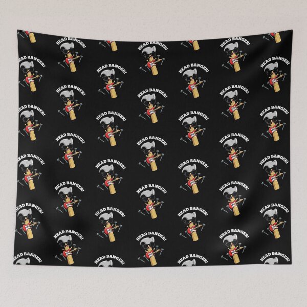 Item preview, Head Banger Funny Music Puns (Dark BG) designed and sold by punnybone.