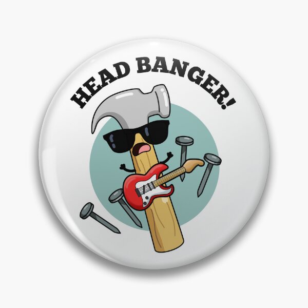 Item preview, Head Banger Funny Music Puns  designed and sold by punnybone.