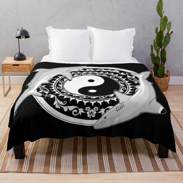Item preview, Yin Yang Blacktip Reef Sharks designed and sold by NicGrayGraphic.