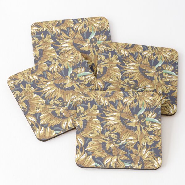 Item preview, Tossed Golden Sunflowers on Grey designed and sold by ClubCreativeArt.