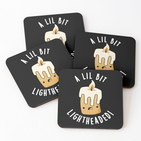Item preview, A Lil Bit Light Headed Funny Candle Puns (Dark BG) designed and sold by punnybone.