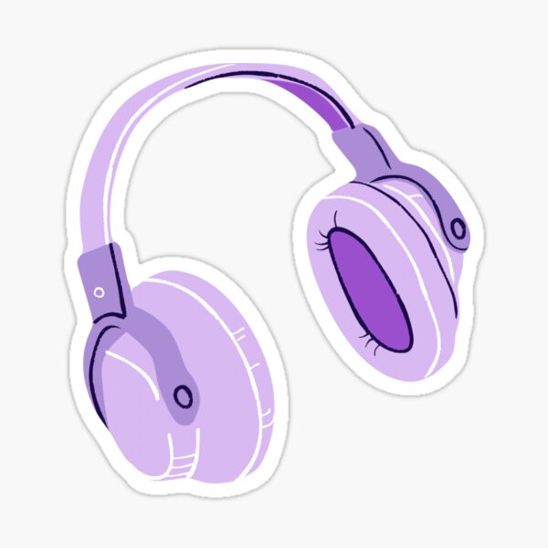 Headphones MacBook Sticker - TenStickers