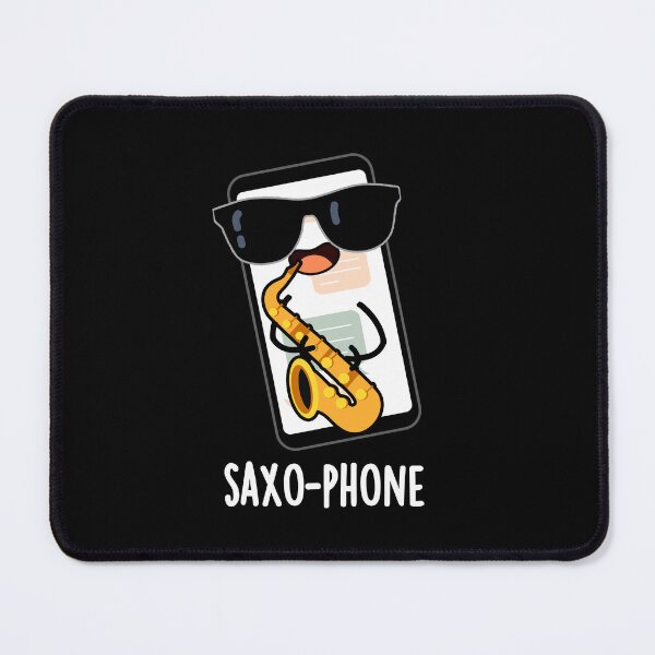 Item preview, Saxo-phone Funny Cellphone Puns (Dark BG) designed and sold by punnybone.