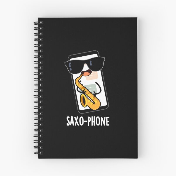 Item preview, Saxo-phone Funny Cellphone Puns (Dark BG) designed and sold by punnybone.