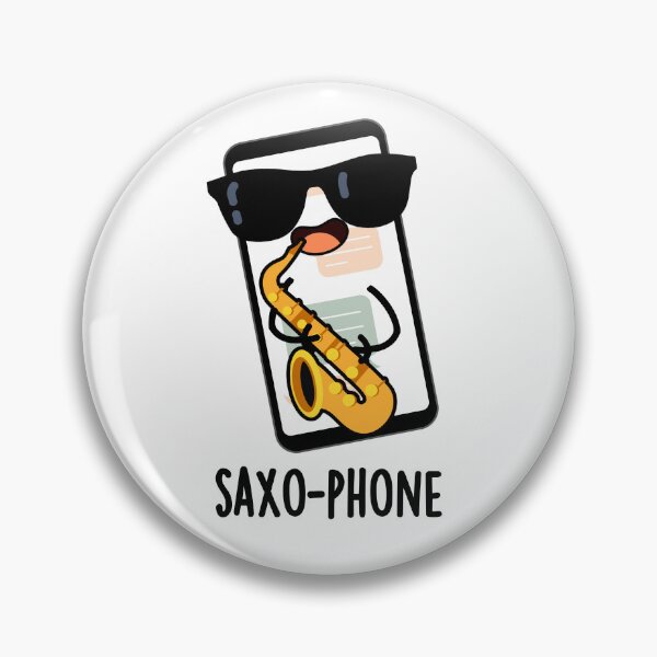 Item preview, Saxo-phone Funny Cellphone Puns designed and sold by punnybone.