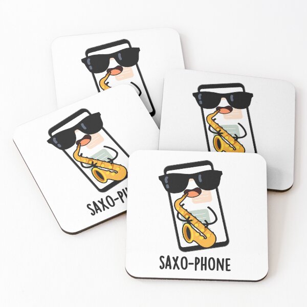 Item preview, Saxo-phone Funny Cellphone Puns designed and sold by punnybone.