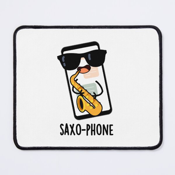 Item preview, Saxo-phone Funny Cellphone Puns designed and sold by punnybone.