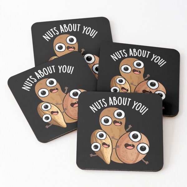 Item preview, Nuts About You Funny Nut Puns (Dark BG) designed and sold by punnybone.