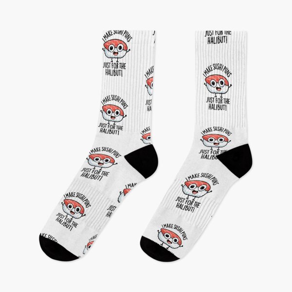 Item preview, I Make Sushi Puns Just For The Halibut Funny Food Puns  designed and sold by punnybone.