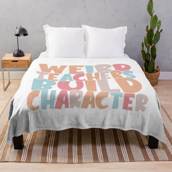 Item preview, Weird Teachers Build Character Groovy Vintage Waving Style designed and sold by Dolphin Graphic.