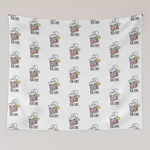 Item preview, Tea Cups Funny Bra Puns  designed and sold by punnybone.