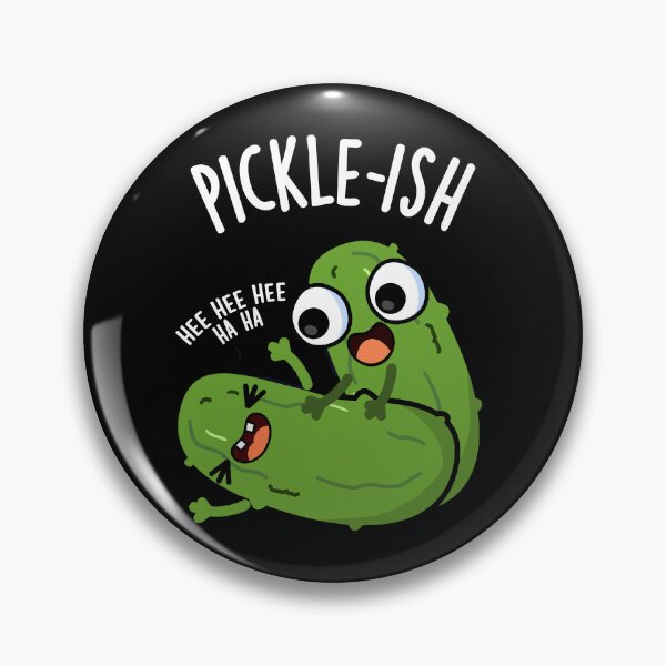 Item preview, Picklish Ticklish Funny Pickle Puns (Dark BG) designed and sold by punnybone.