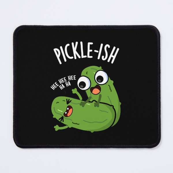 Item preview, Picklish Ticklish Funny Pickle Puns (Dark BG) designed and sold by punnybone.