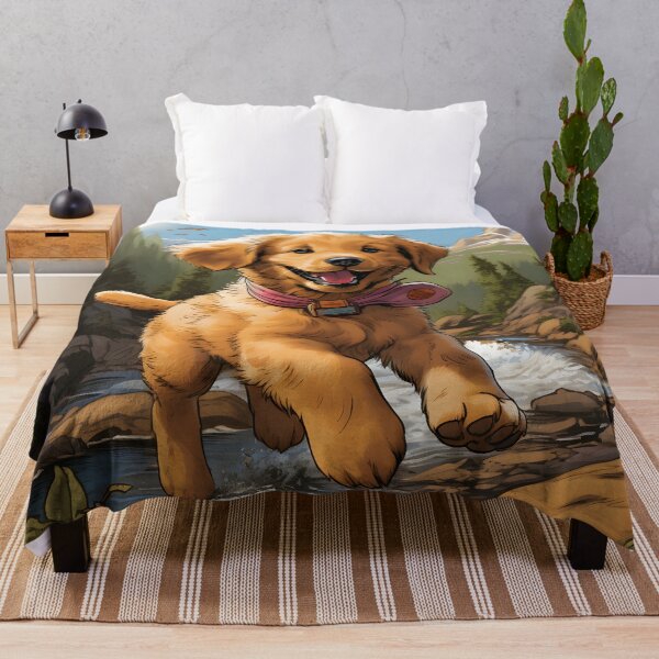 Item preview, Golden Retriever Adventure designed and sold by ARTficiallyAnon.