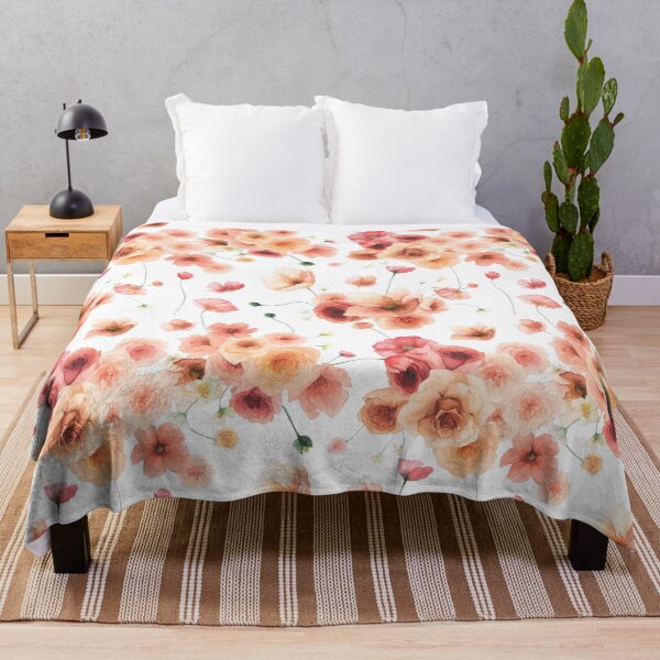 Item preview, Peachy Late Summer Florals designed and sold by Laura Lise Wong.