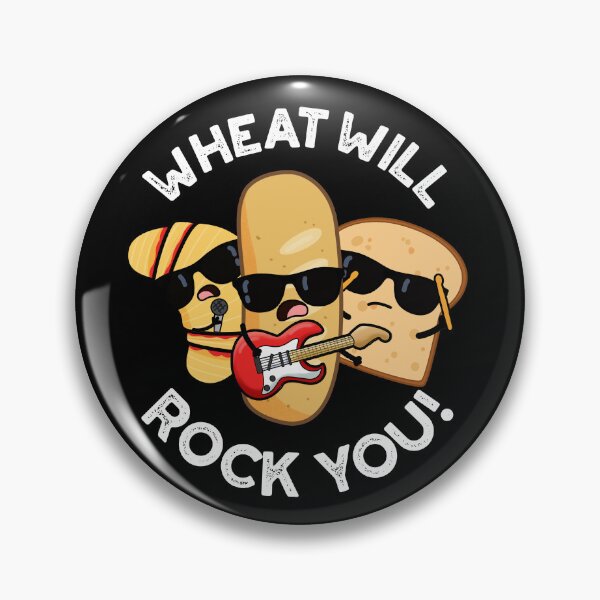 Item preview, Wheat Will Rock You Funny Food Puns (Dark BG) designed and sold by punnybone.