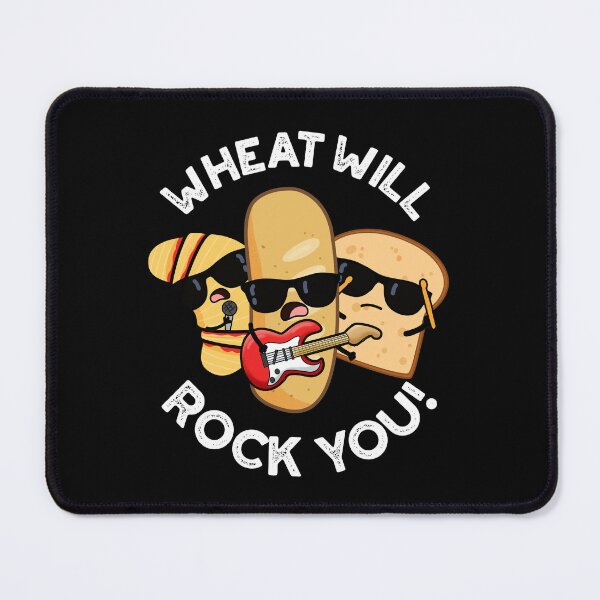 Item preview, Wheat Will Rock You Funny Food Puns (Dark BG) designed and sold by punnybone.