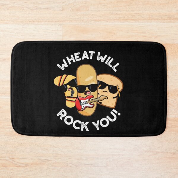 Item preview, Wheat Will Rock You Funny Food Puns (Dark BG) designed and sold by punnybone.