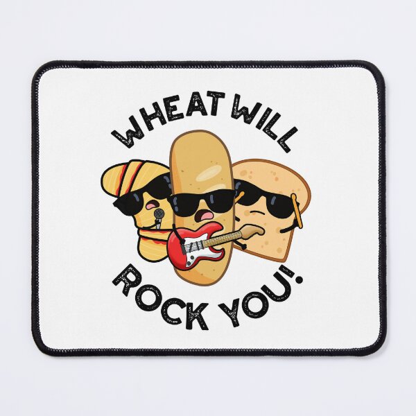 Item preview, Wheat Will Rock You Funny Food Puns  designed and sold by punnybone.