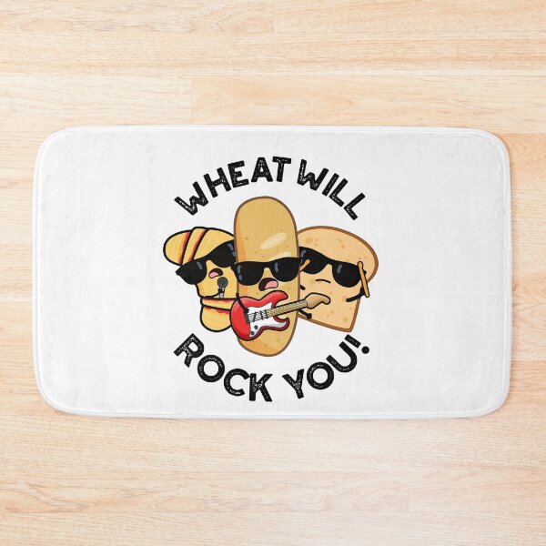 Item preview, Wheat Will Rock You Funny Food Puns  designed and sold by punnybone.