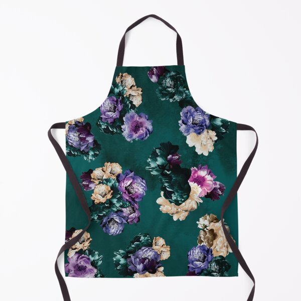 Item preview, mint, floral, watercolors, rose, vintage flower, wildflower, flower garden, deep green, purple designed and sold by mintdiamond21.