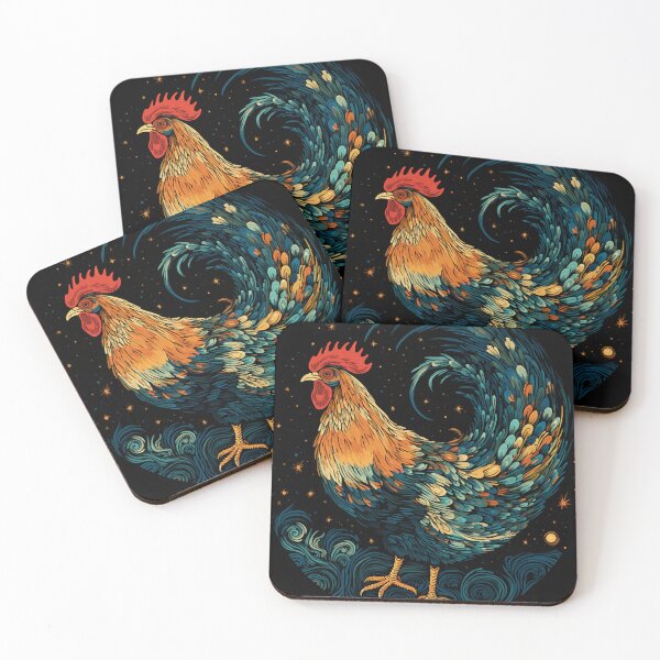 Artikelvorschau, Von der Sternennacht inspirierte Hühnergeschenke. Lustiges Huhn entworfen und verkauft von RevaNitzsche.