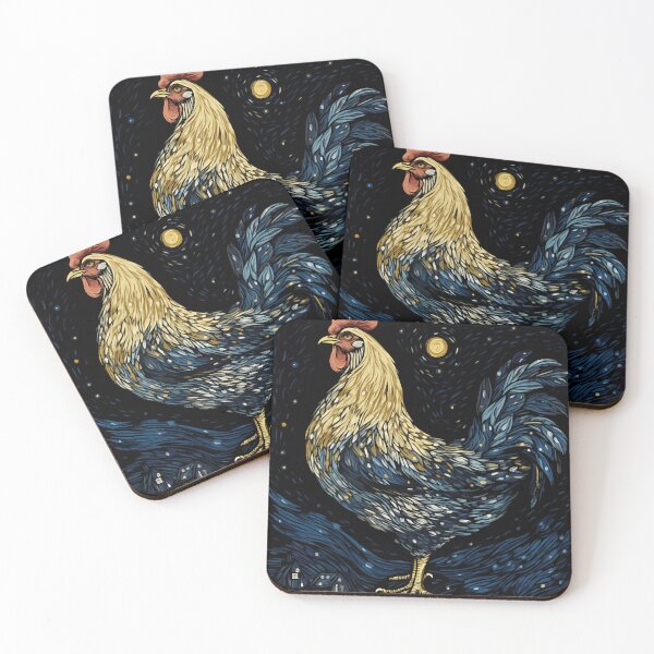 Artikelvorschau, Von der Sternennacht inspirierte Hühnergeschenke. Lustiges Huhn entworfen und verkauft von RevaNitzsche.