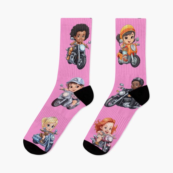 Item preview, Young Girl Riding a Motorcycle (set 3) designed and sold by TheTrendsDesk.