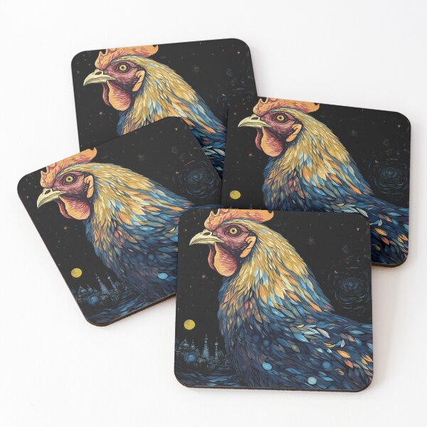 Artikelvorschau, Von der Sternennacht inspirierte Hühnergeschenke. Lustiges Huhn entworfen und verkauft von RevaNitzsche.