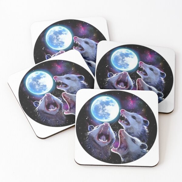 Item preview, Three Possums Howling at Moon funny designed and sold by vegitoduran.