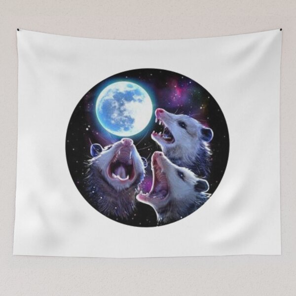 Item preview, Three Possums Howling at Moon funny designed and sold by vegitoduran.