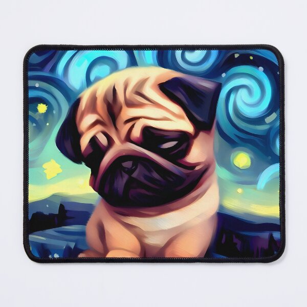 Item preview, Pug in Starry Night  designed and sold by City0fDreams.