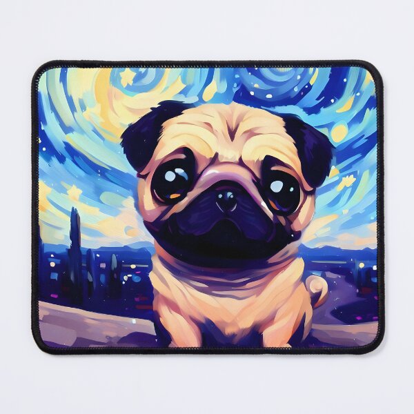 Item preview, Pug in Starry Night  designed and sold by City0fDreams.