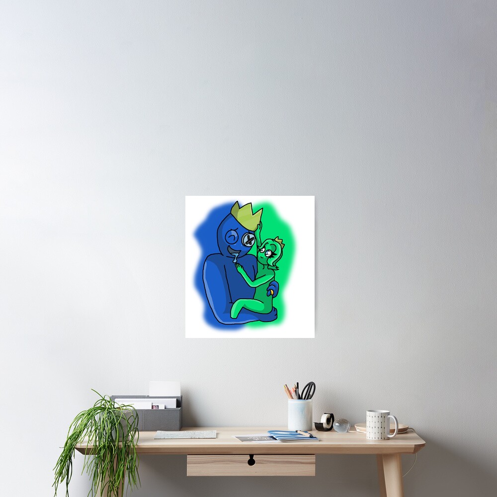 Blue & Emerald Father's Day (Rainbow Friends) Art Board Print for