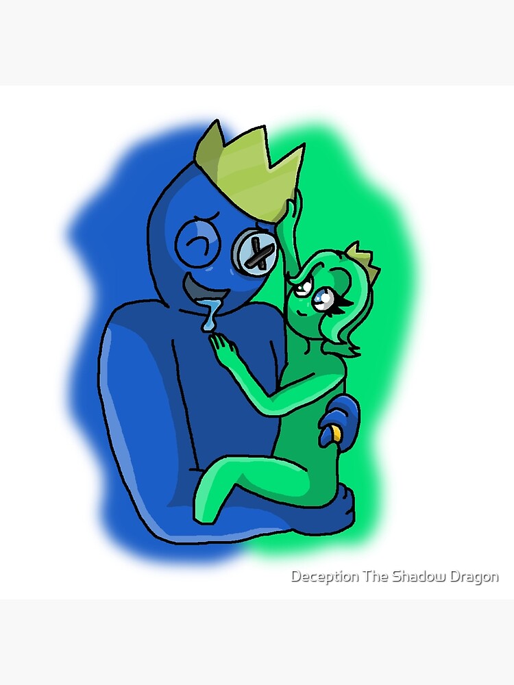 Rainbow Friends Blue and Green Art