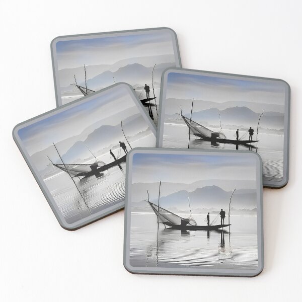Item preview, fishermen on their boats designed and sold by run-rotee.